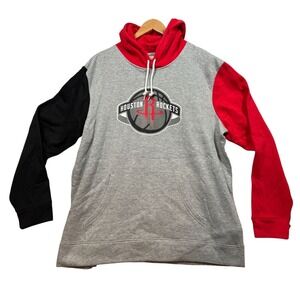 Houston Rockets Colorblock Hoodie Gray Red Black Basketball Fan Gear Men Small